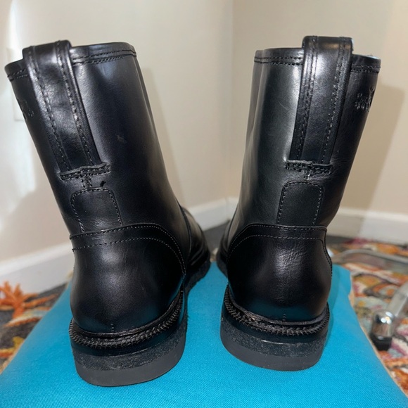 MEN’s COACH Harvey Black Smooth Leather Pull-on Boot. Shearling Lining Size 9D - Picture 3 of 12
